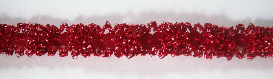 Red Sparkle Sequin 7/16" Trim