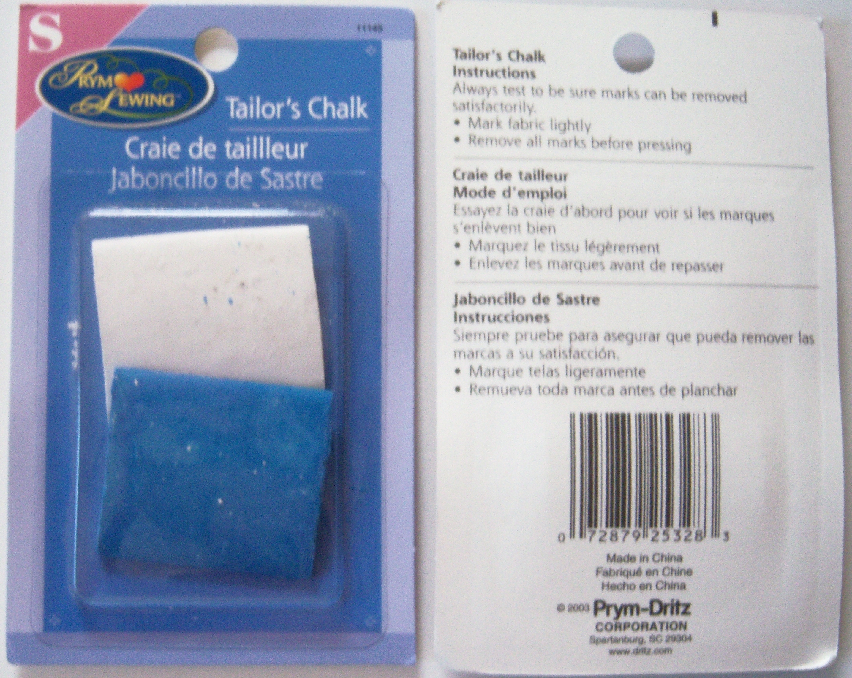 11145 Prym Sewing Marking Chalk Set