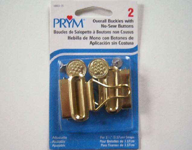 Prym Gold Overall Buckles/No Sew Buttons