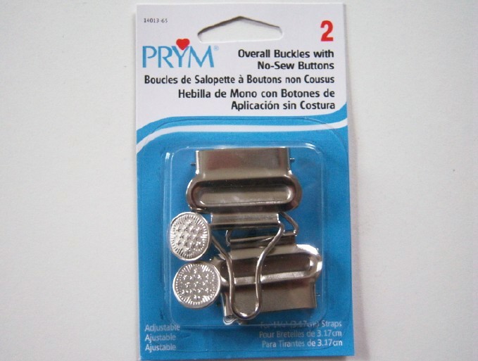 Prym Nickel Overall Buckles No Sew Buttons