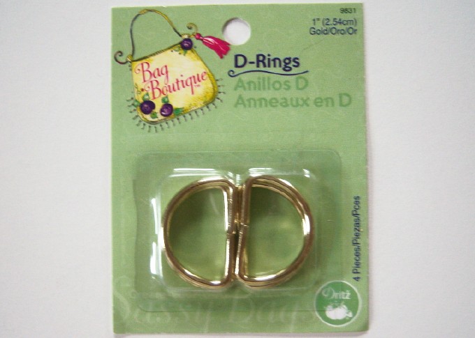 Dritz 9831 Sassy Bags Gold Dee Rings