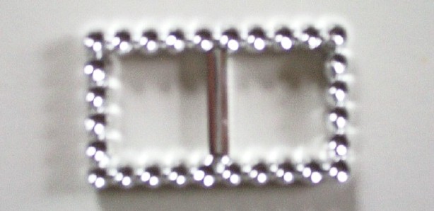 Silver Metallic 1" x 1 5/8" Rectangle Poly Stoneless