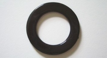 Black Flat 3/8" x 2" Plastic Circle Ring