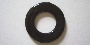 Black Flat 3/8" x 1 1/2" Plastic Circle Ring