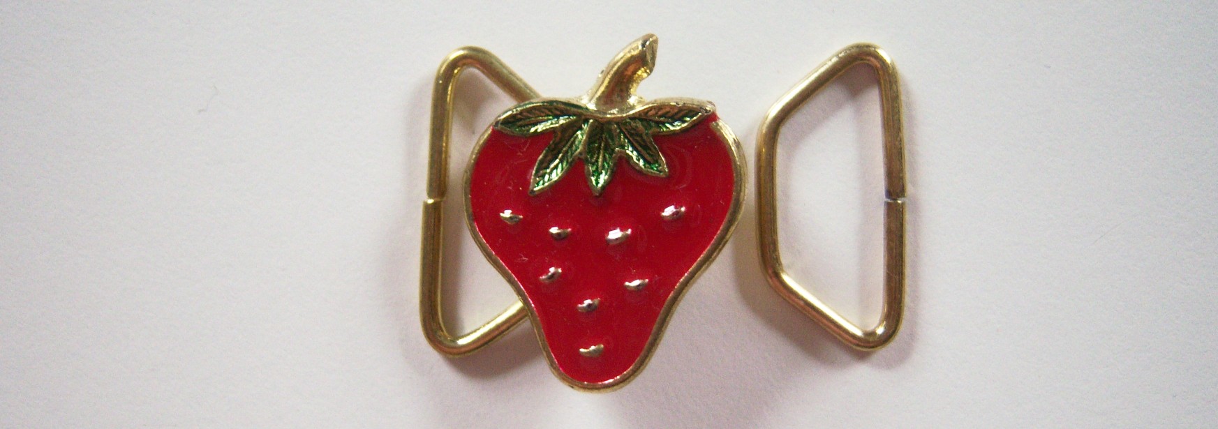 Gold/Red Strawberry 1" Buckle