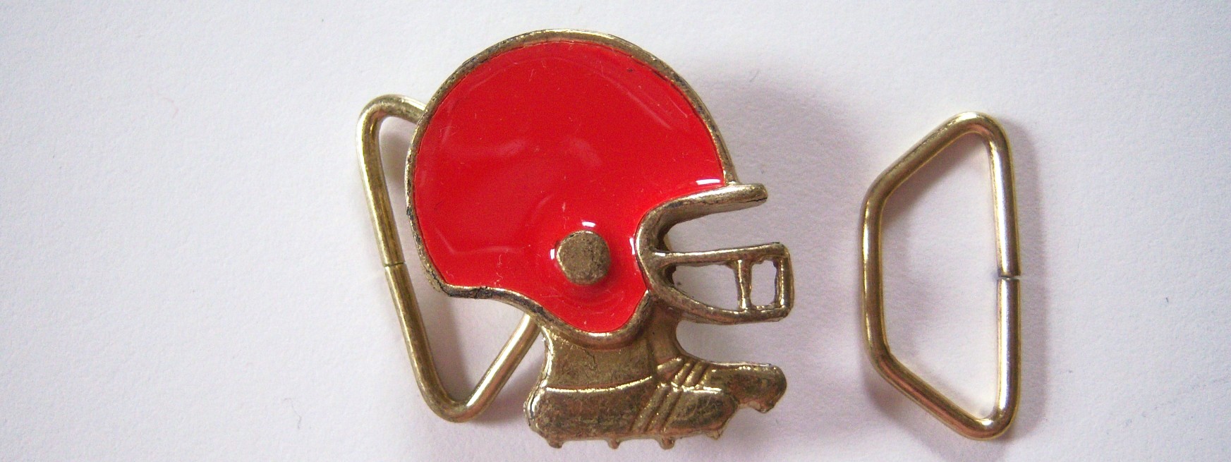 Gold Cleats/Red Helmet Metal Buckle