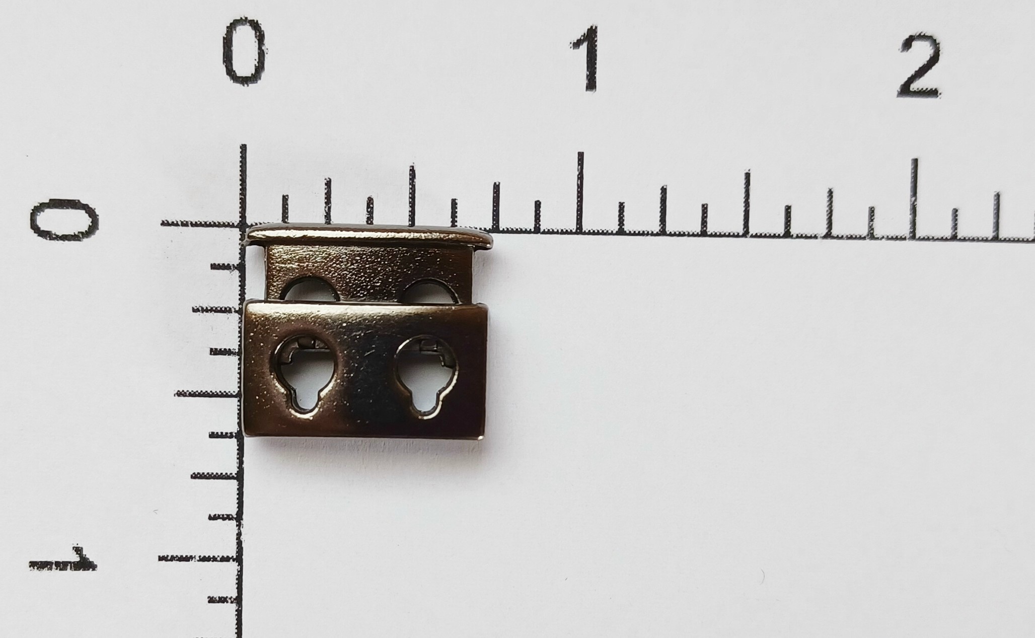 Gunmetal 3/4" Two Hole Metal Cord Lock