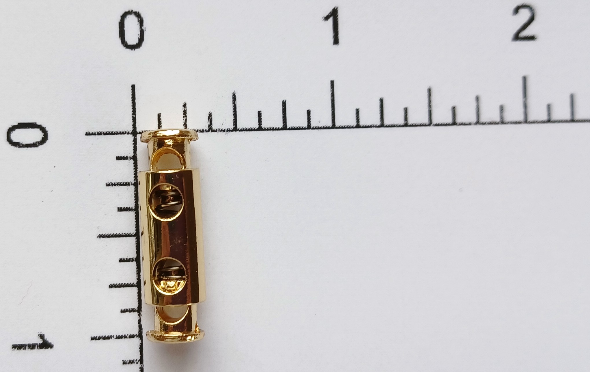 Gold 1" Cylinder Cord Lock Adjuster
