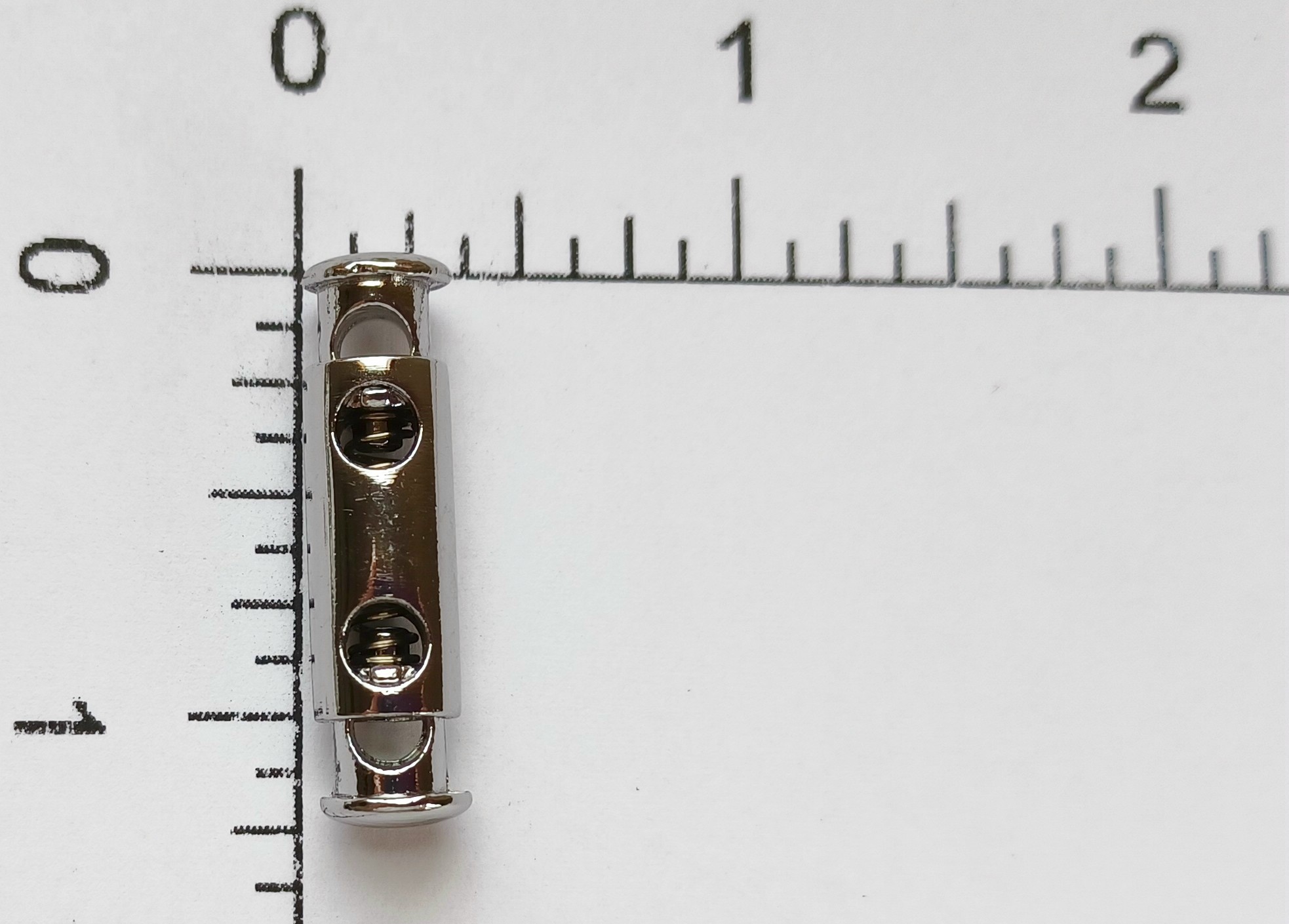 Nickel 1 1/4" Cylinder Cord Lock Adjuster