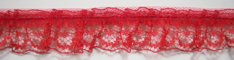 Red 3/4" Ruffled Lace