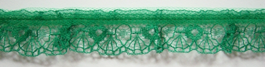 Green 3/4" Ruffled Lace