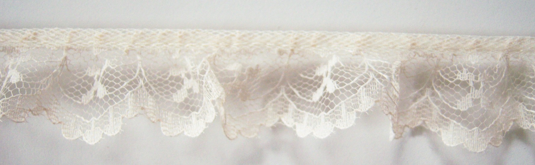 Ivory 7/8" Gathered Lace