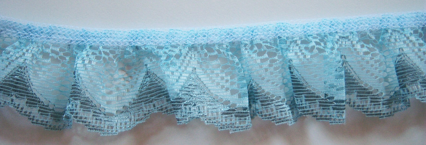 Antique Blue 1 3/4" Ruffled Lace