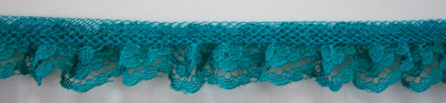Teal 3/4" Ruffled Lace