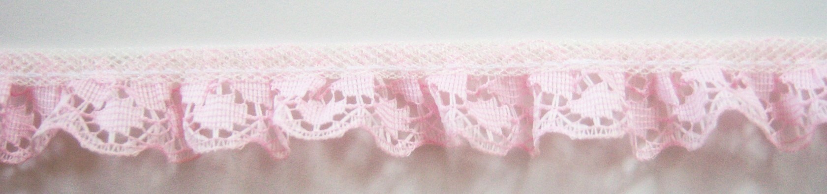 Lt Pink 3/4" Ruffled Lace