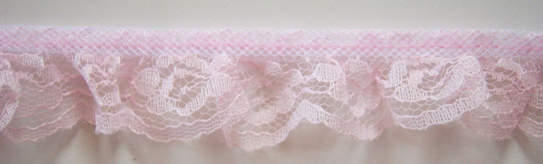 Lt Pink 1 1/4" Ruffled Lace