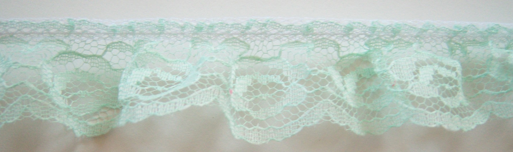 Mint 1 1/4" Ruffled Lace