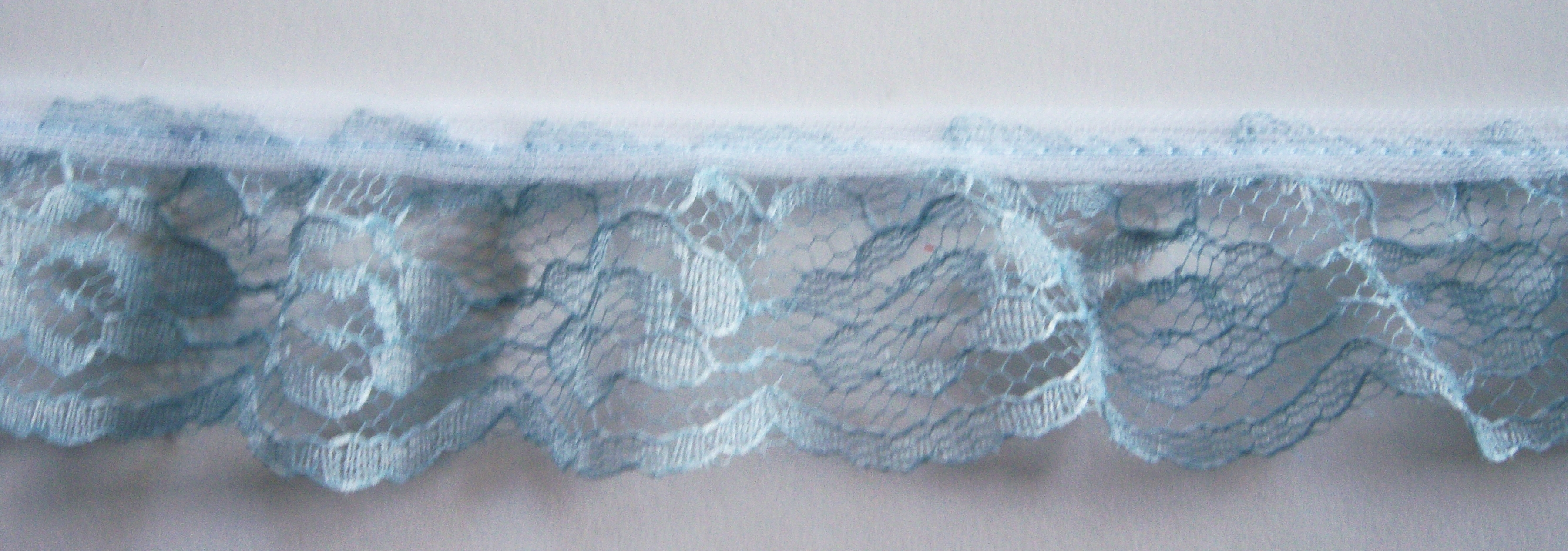 Country Blue 1 1/4" Ruffled Lace