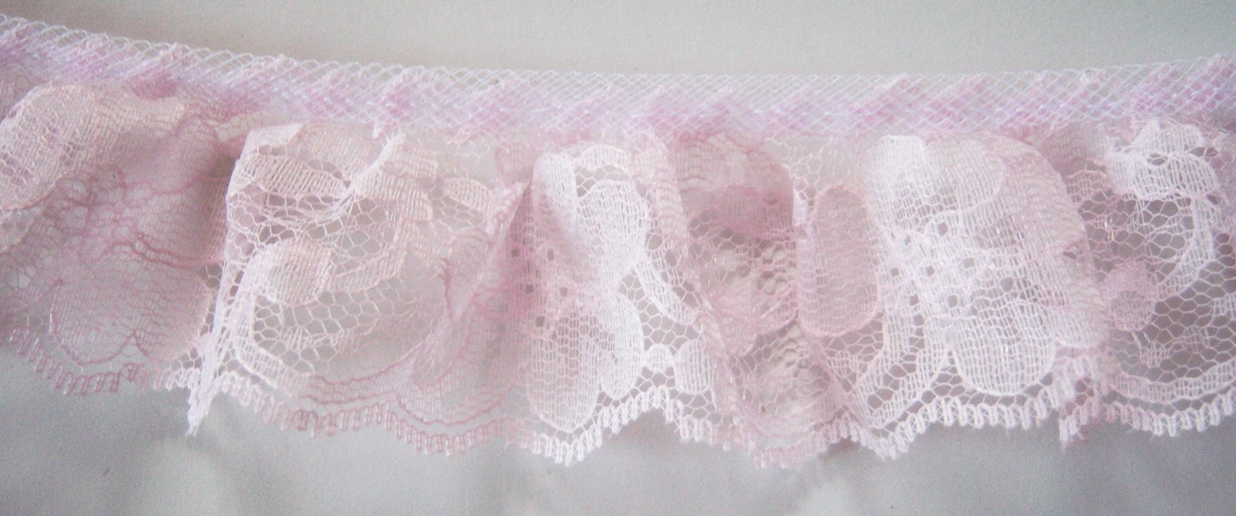 Lt Pink 1 3/4" Ruffled Lace