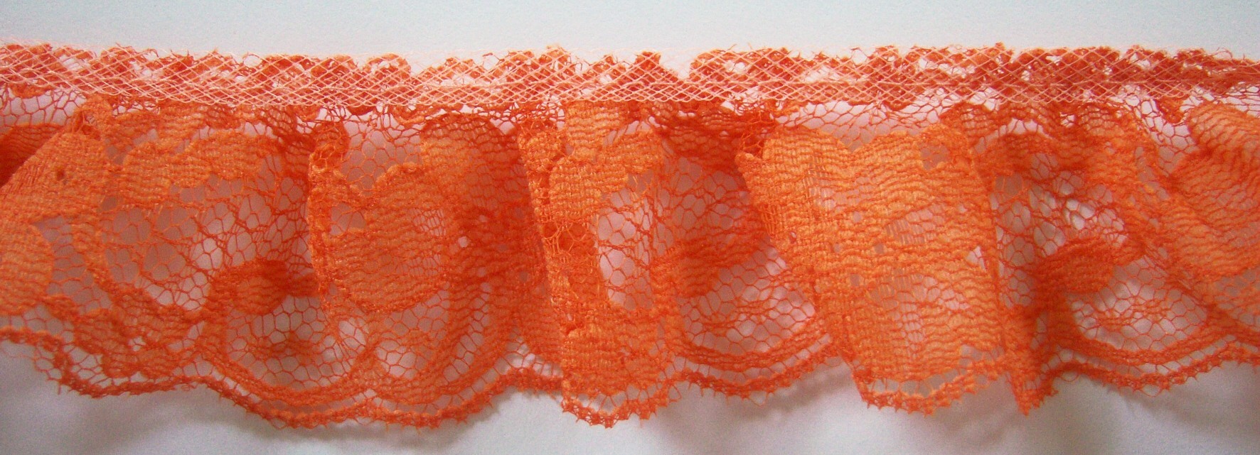 Tangerine 1 3/4" Gathered Lace