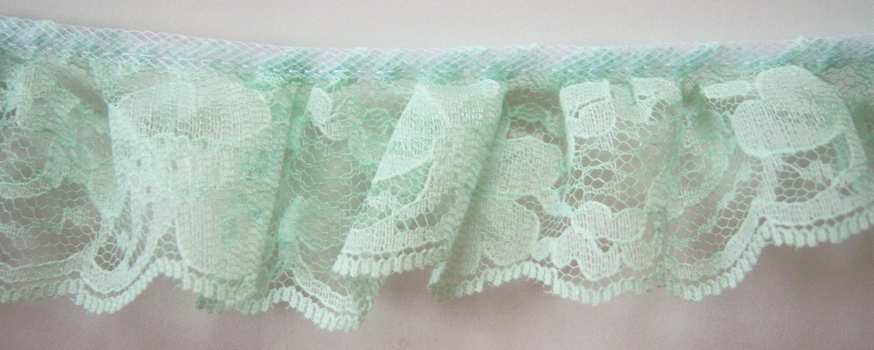 Mint 1 3/4" Ruffled Lace