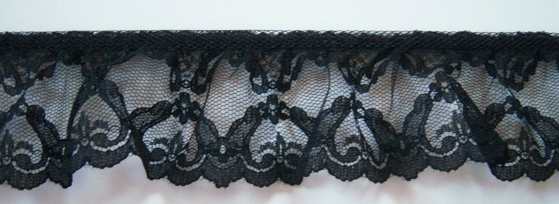 Black 1 3/4" Ruffled Lace