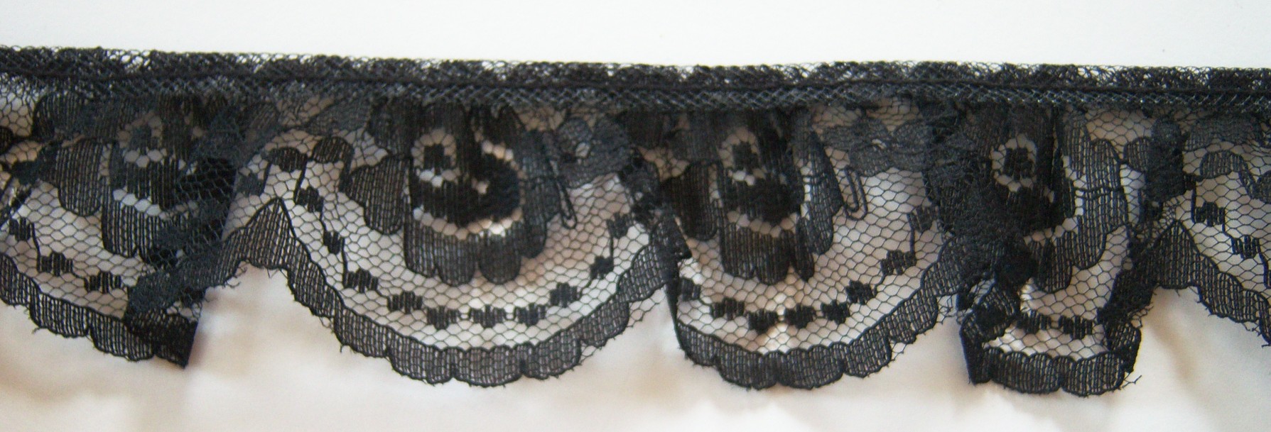 Black 2" Ruffled Lace