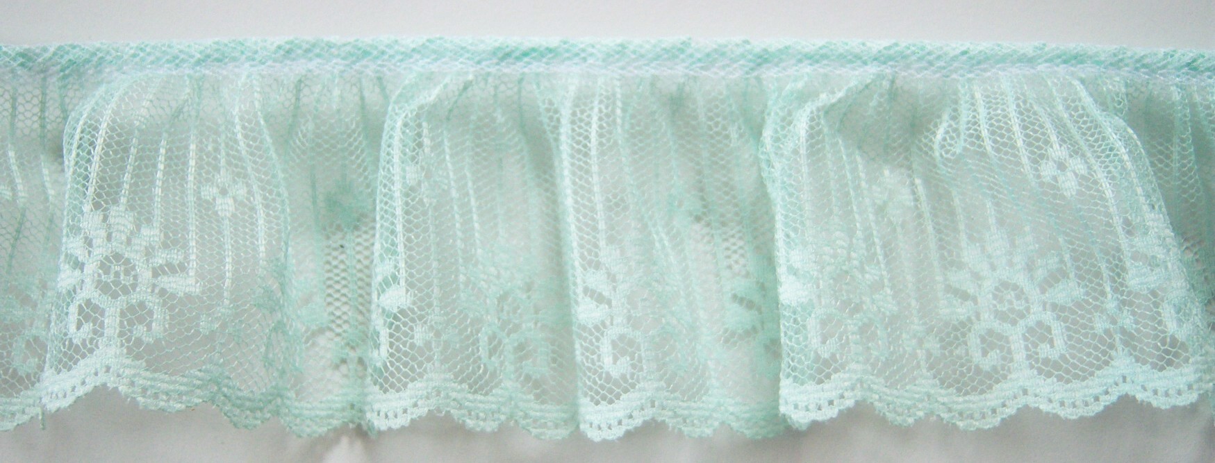 Mint 2 1/2" Ruffled Lace