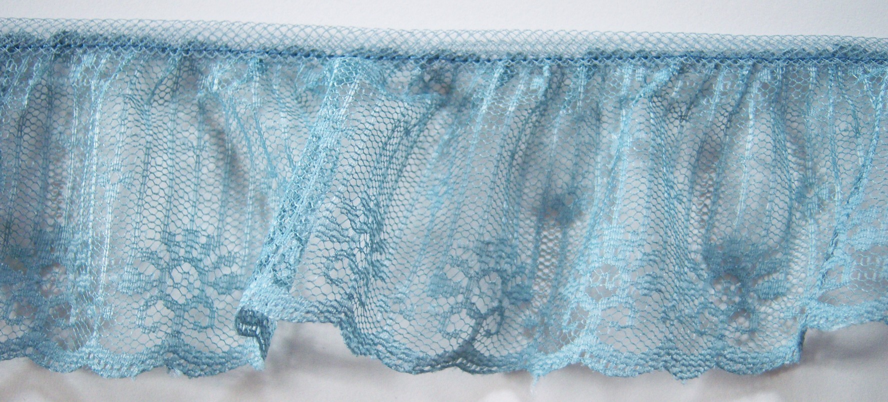 Country Blue 2 1/2" Ruffled Lace