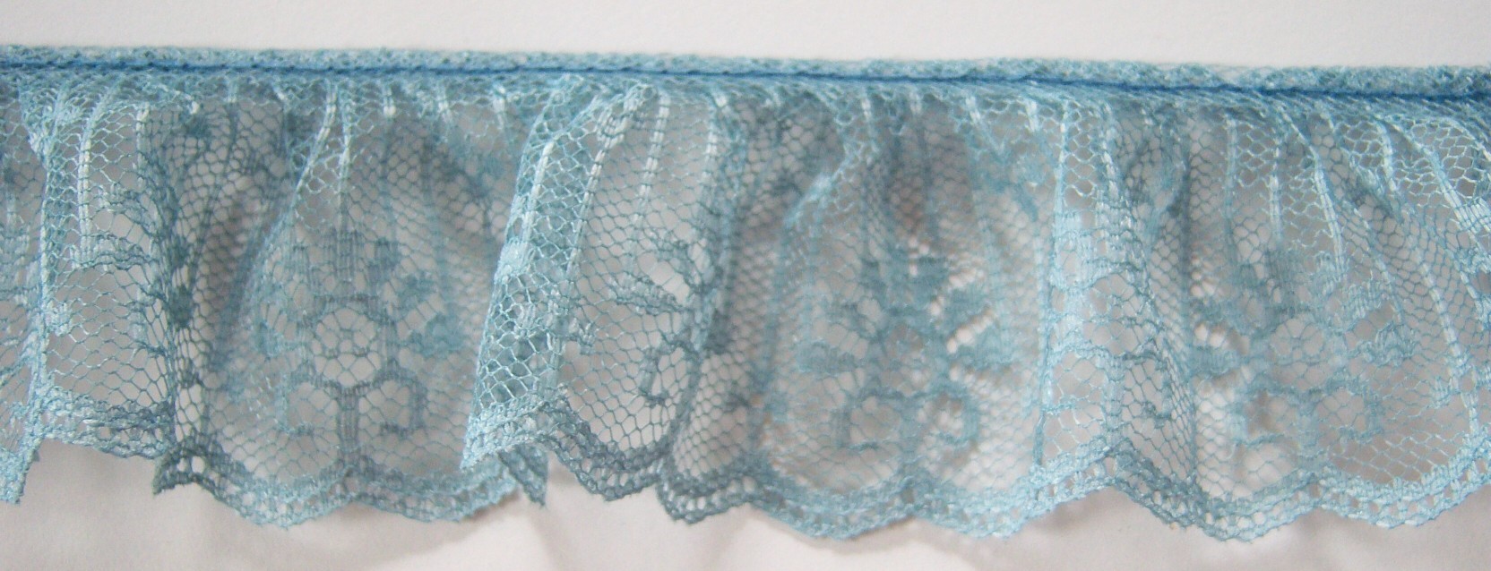 Antique Blue 2" Ruffled Lace