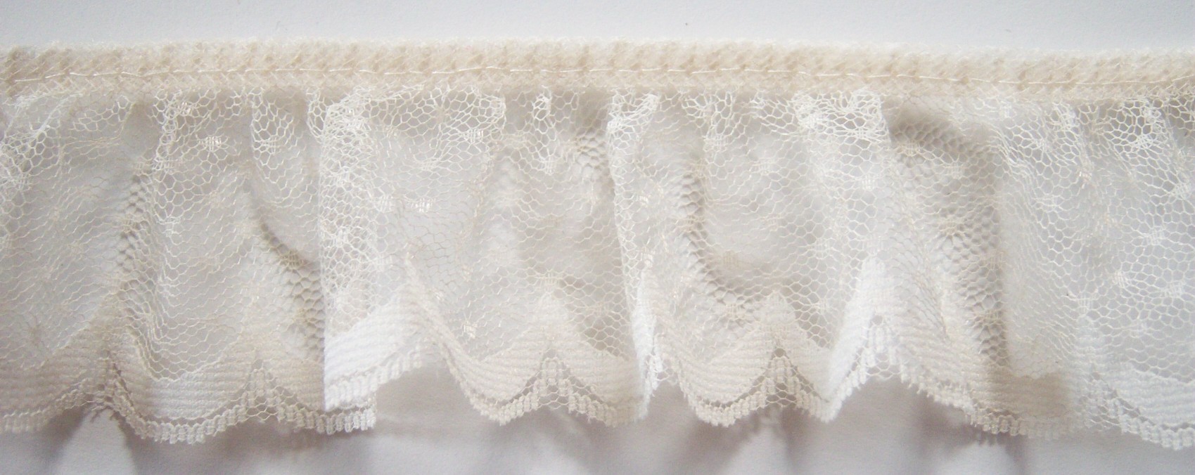 Off White 2 1/4" Ruffled Lace