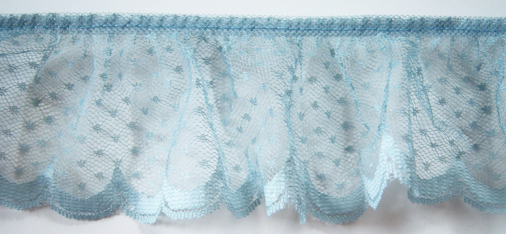 Country Blue 2 3/4" Ruffled Lace