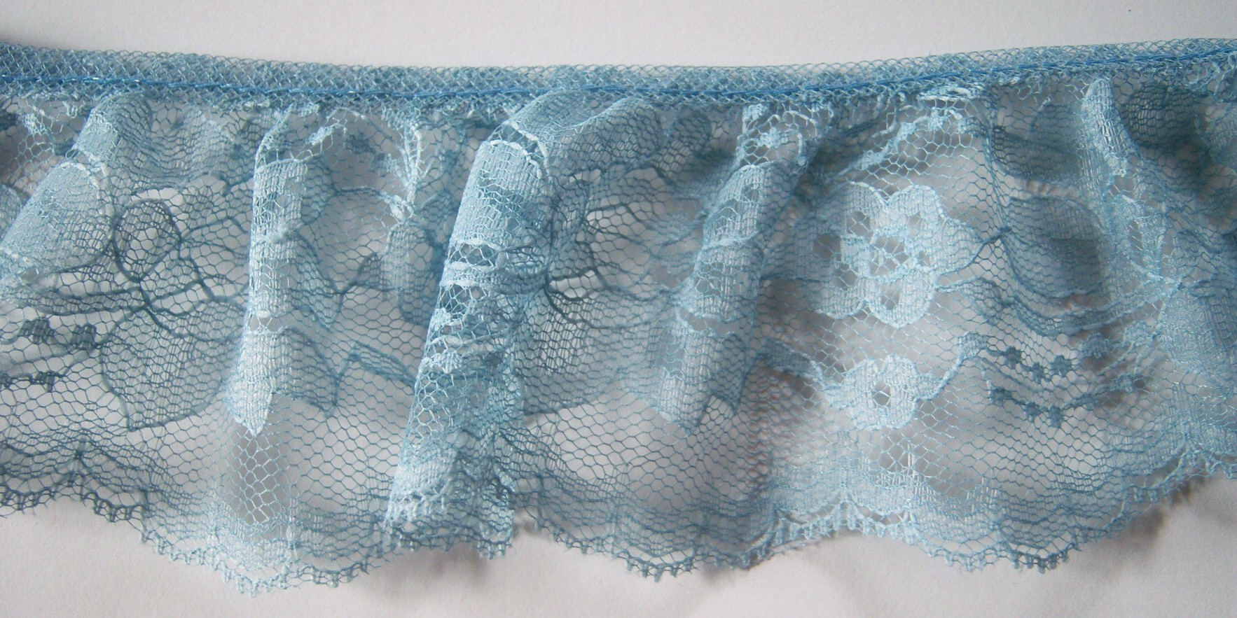 Country Blue 3" Ruffled Lace