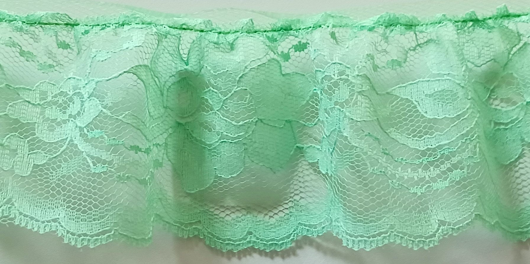 Light Green 3" Ruffled Lace