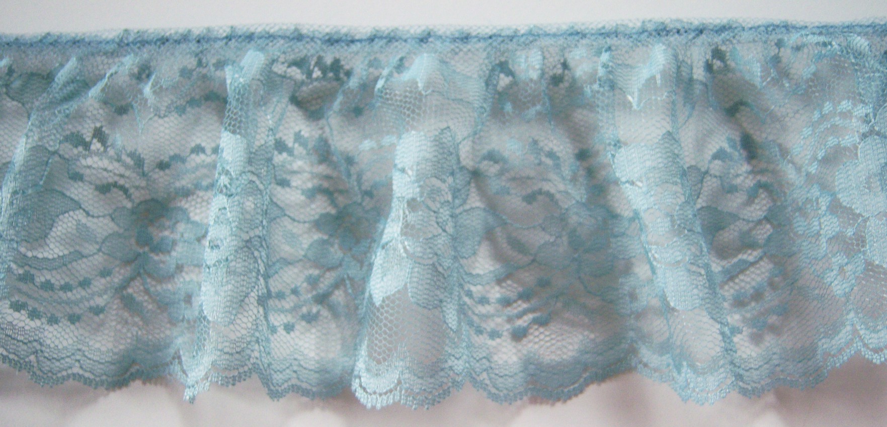 Country Blue 4" Ruffled Lace