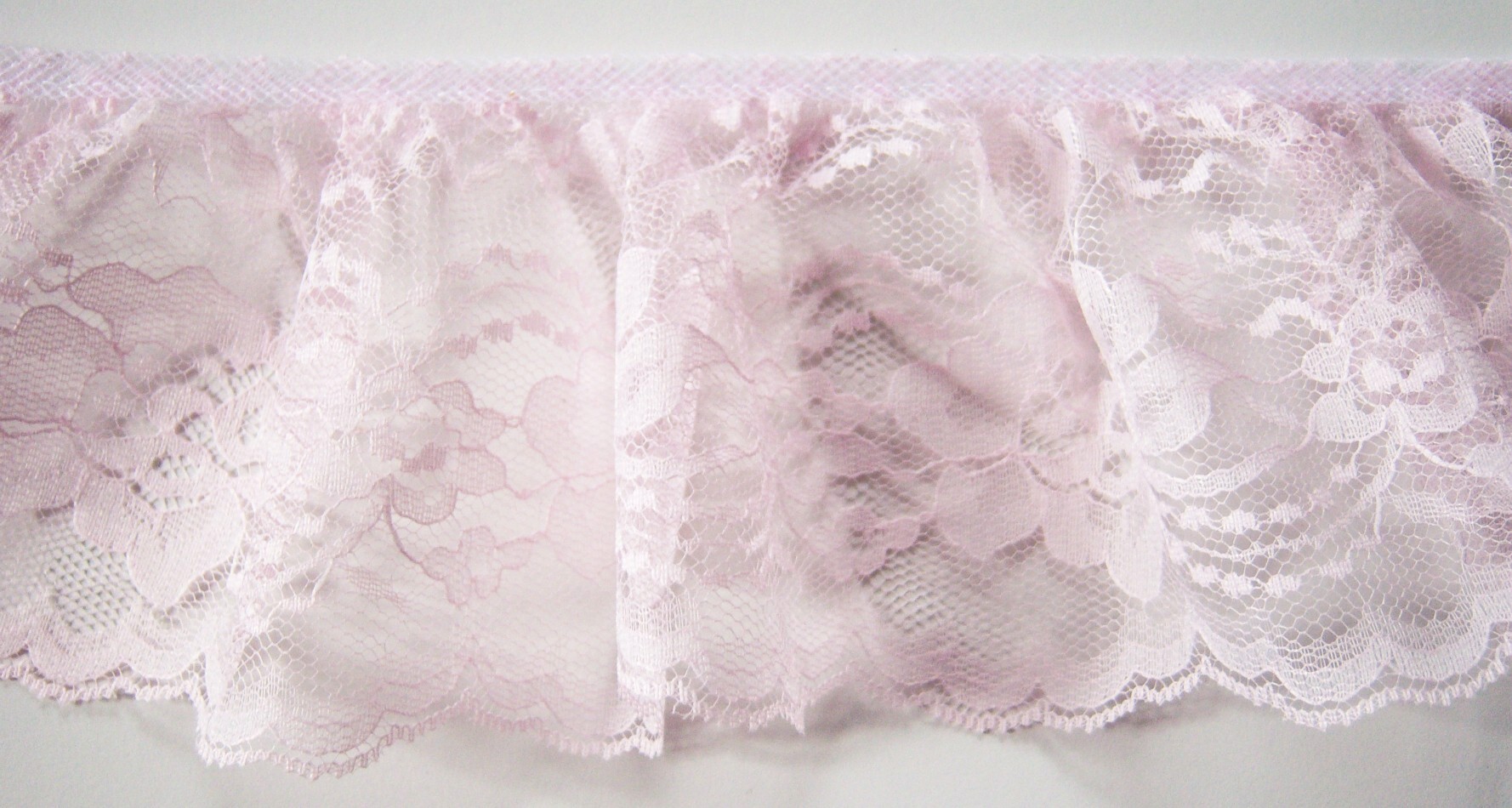 Pink 4" Ruffled Lace
