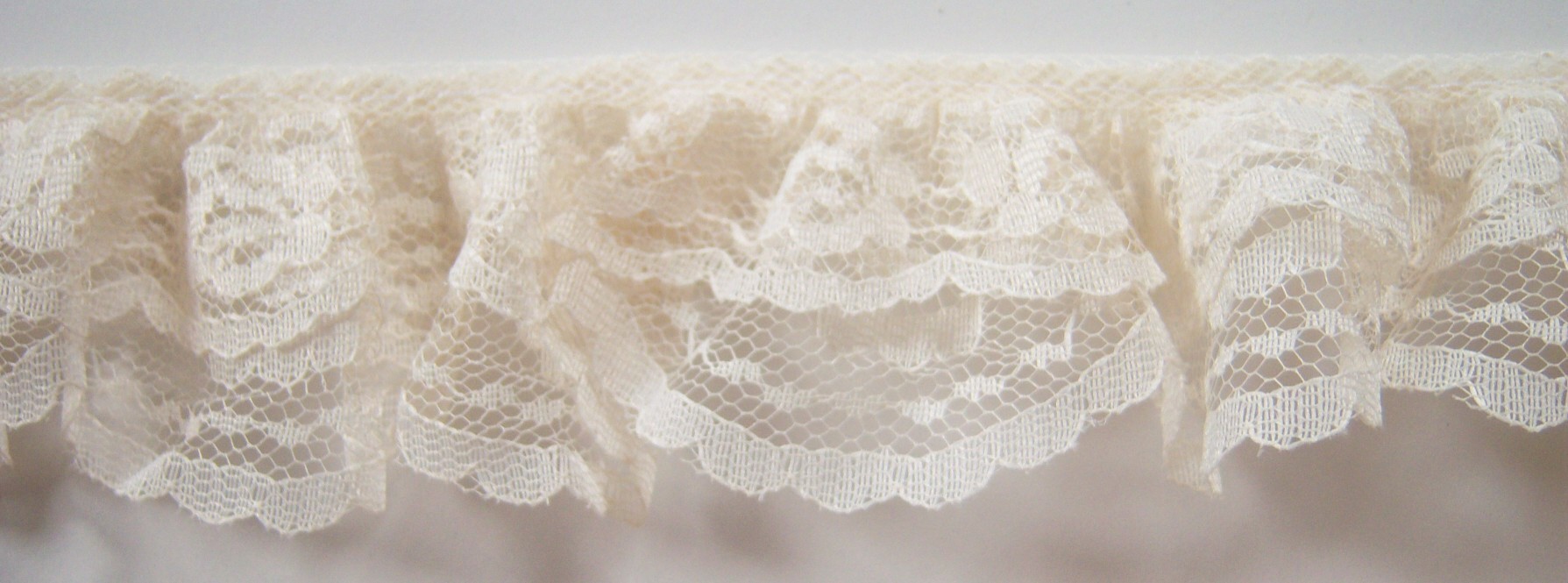 Eggshell Double Gathered Lace