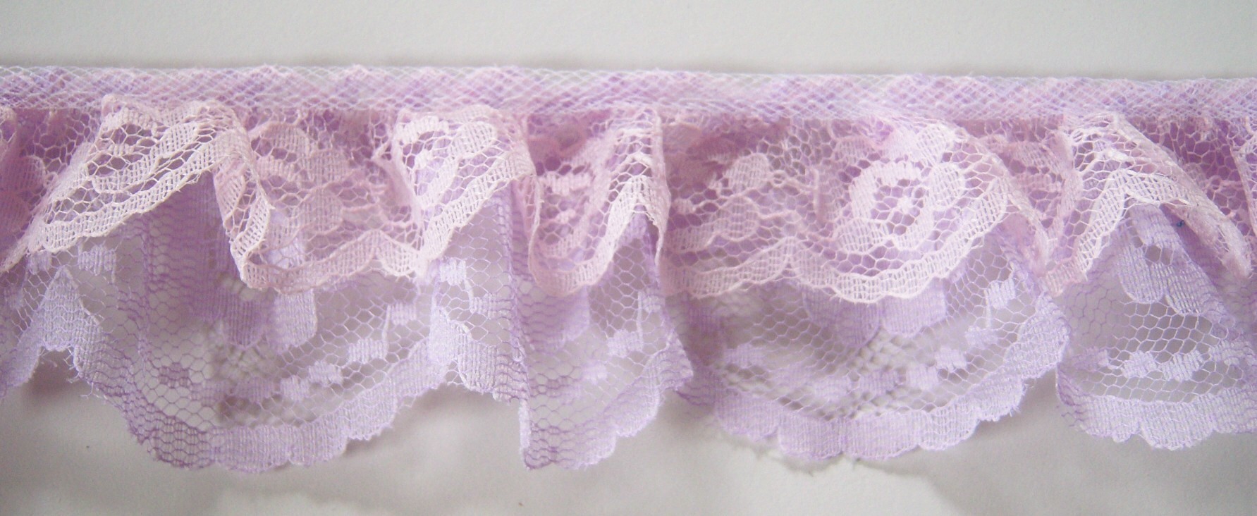 Pink/Orchid Double Gathered Lace