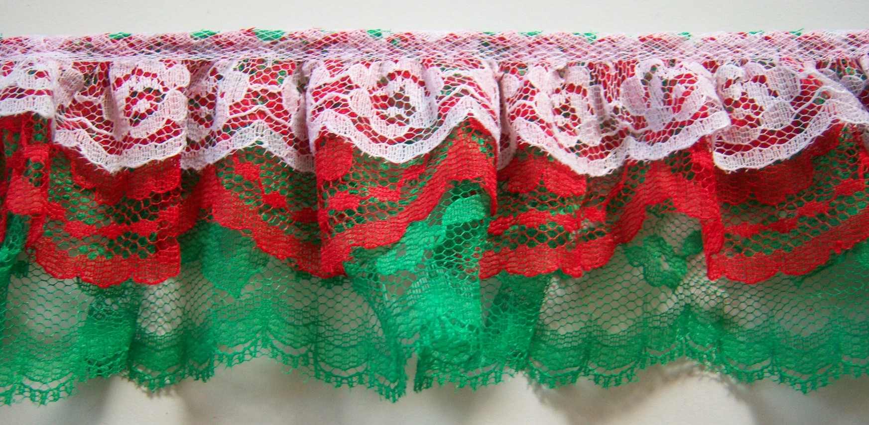 Pink/Red/Emerald Triple Lace
