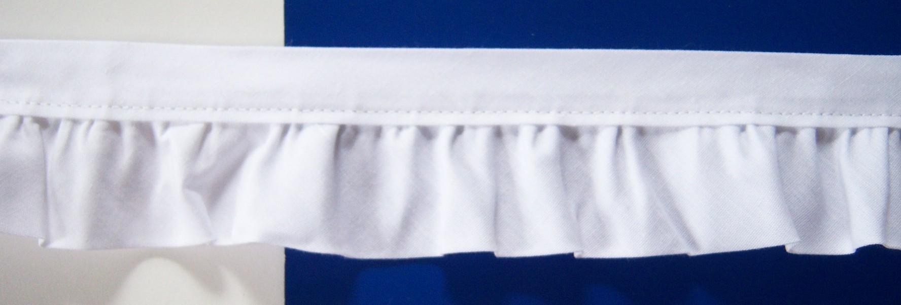 White Ruffled Quilt Binding