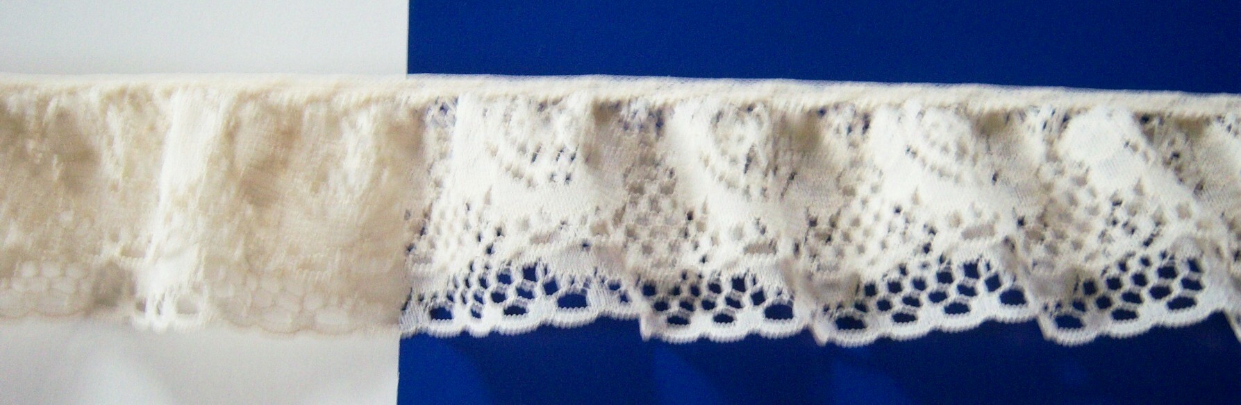 Ivory 2" Double Gathered Lace
