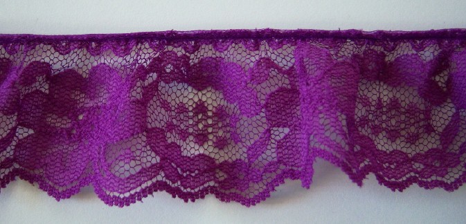 Purple 1 7/8" Ruffled Lace