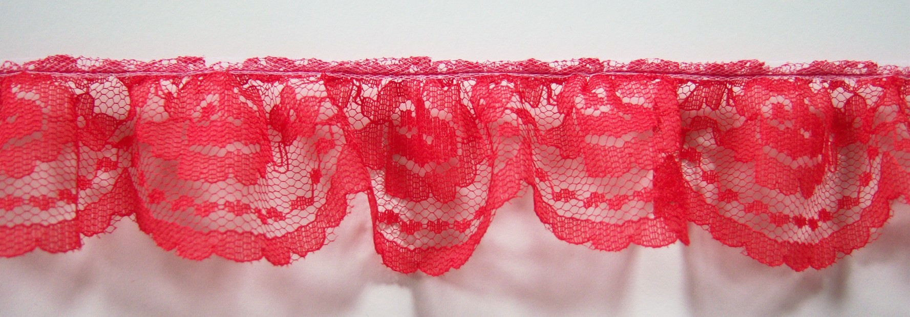 Scarlet Red 2" Ruffled Lace