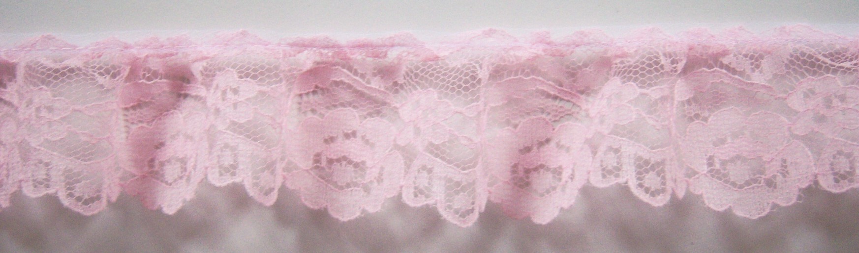 Pink 1 3/4" Ruffled Lace