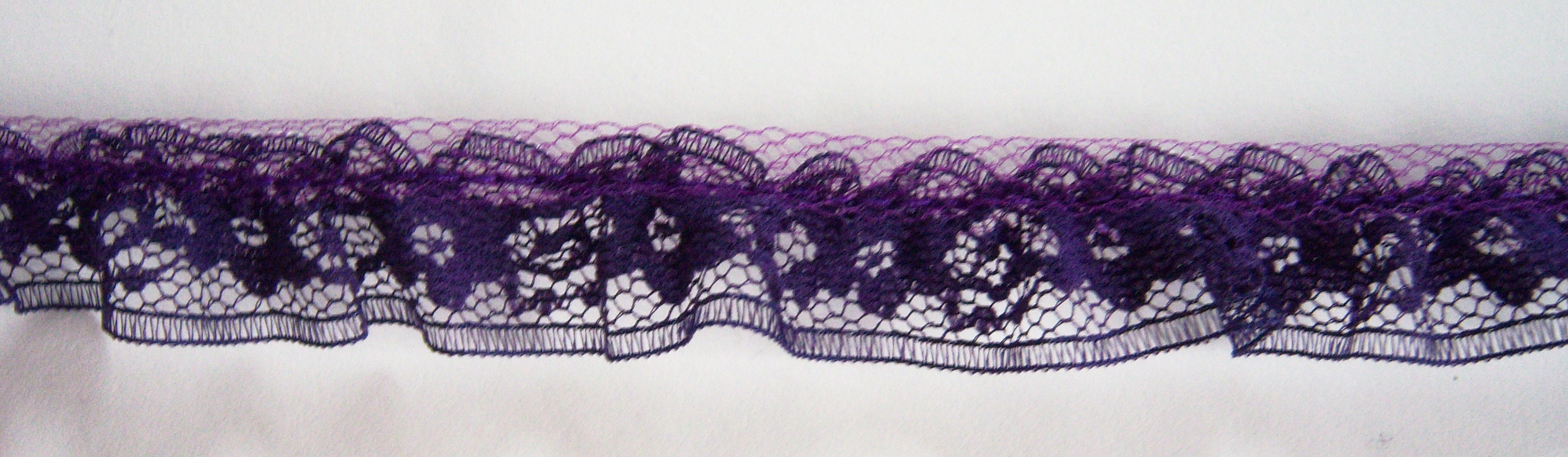 Purple 3/4" Ruffled Lace