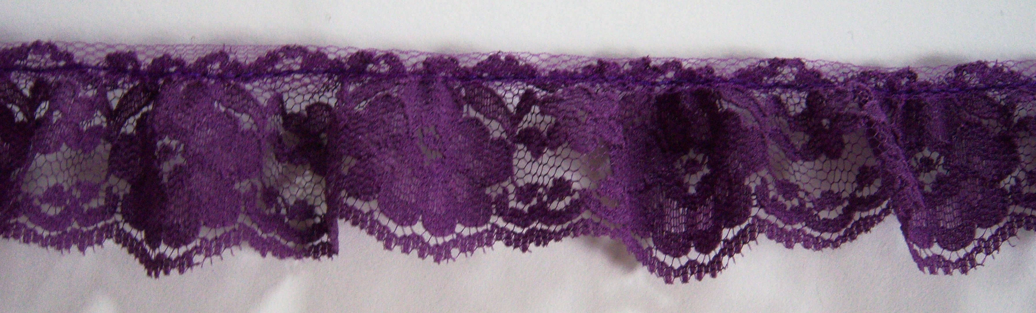 Grape 1 1/4" Ruffled Lace