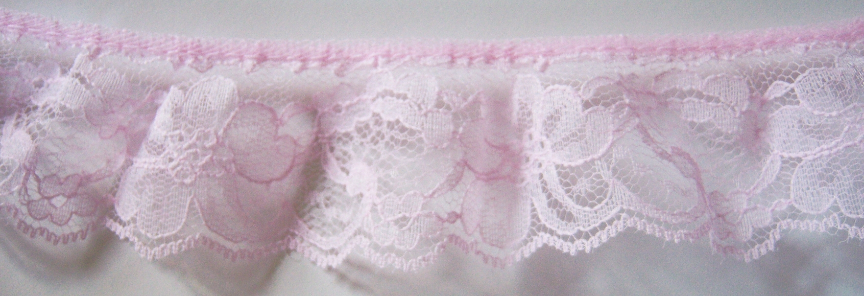 Lt Pink 1 7/8" Ruffled Lace