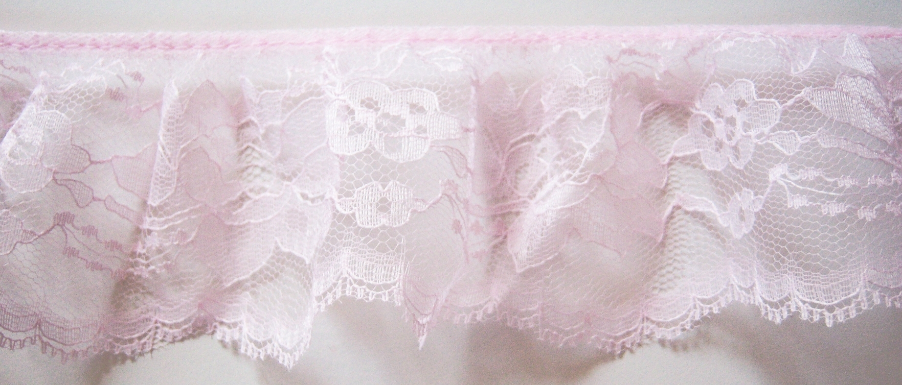 Light Pink 3" Ruffled Lace