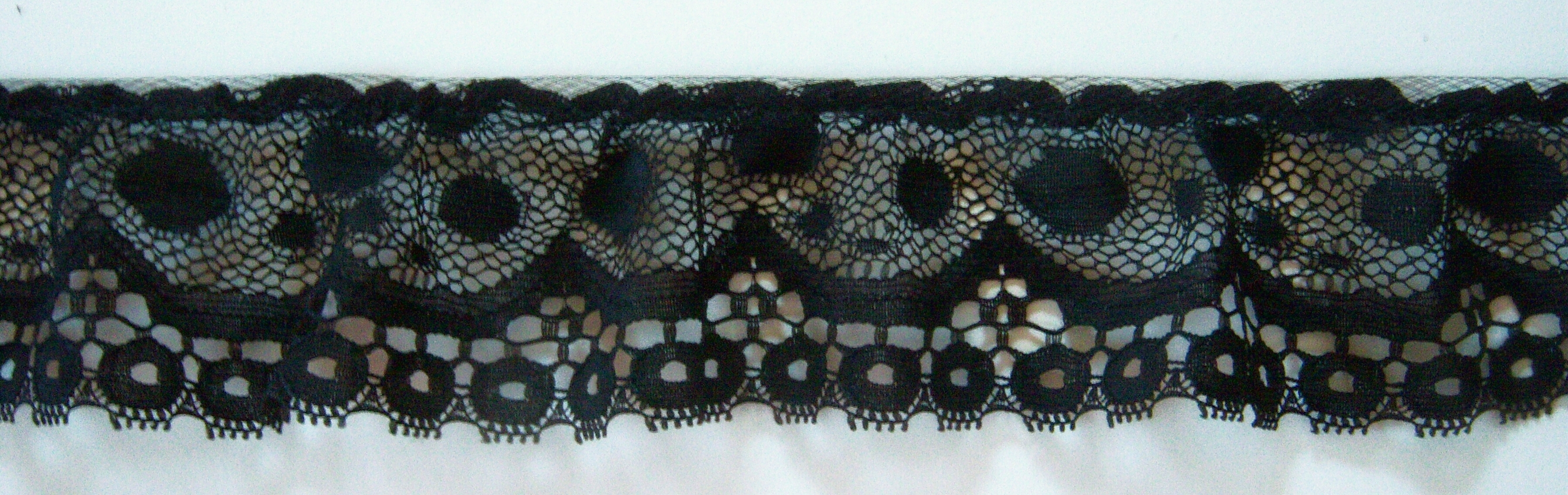 Black 2" Ruffled Lace