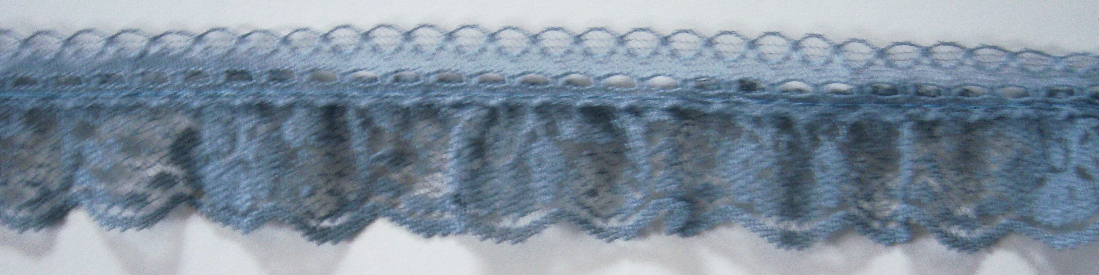 Country Blue 1 3/8" Entredeux Ruffled Lace